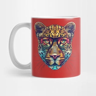 Jungle Royalty with Specs: The Fiercely Fashionable Feline! Mug